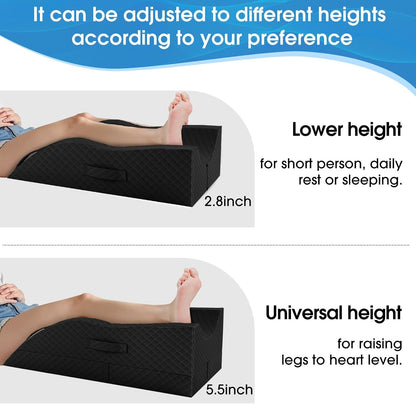 TranquilRelax Leg Elevation Pillows for After Surgery, Wedge Pillow, Grey