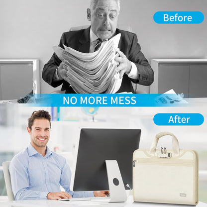 Important Document Organizer with Lock, Fireproof Accordion File Organizer