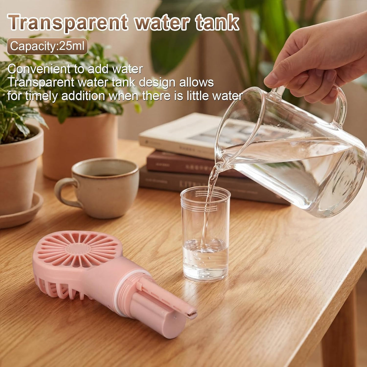 Misting Fans Portable Handheld Rechargeable, Spray Fan