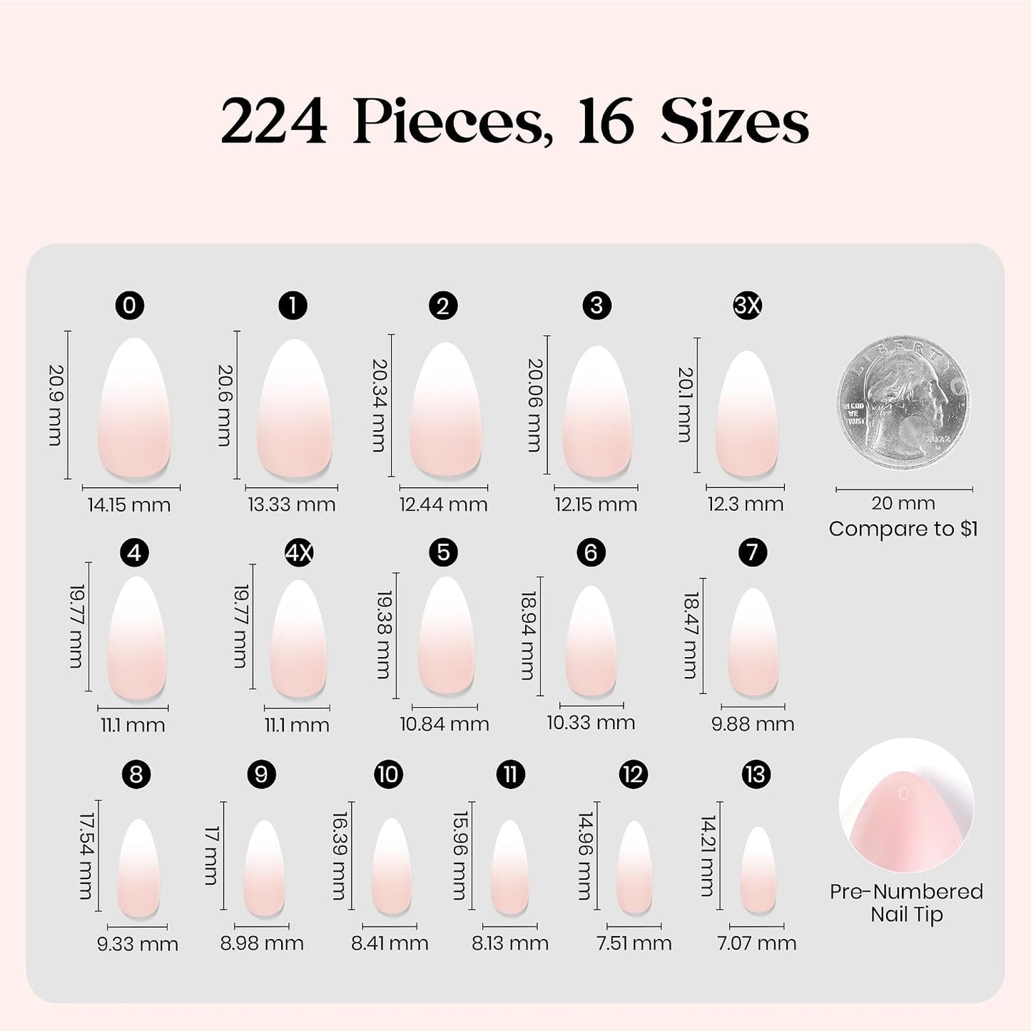 Beetles Press On Nail Kit-Short Square French Tip Press On Nails, 150Pcs Pink French Nail Tips with Nail Glue & Remover Builder Top Coat Nail Lamp, All-in-One DIY Fake Nails Gift for Women