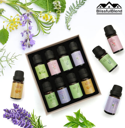 Fragrance Essential Oils Set, Essential Oils for Diffuser, for Home, Skin, Candle & Soap Making-Tea Tree, Lavender, Peppermint, Rose and More, with Gift Card for Friend, Teacher, Mom(20×5ml