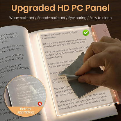 LED Book Light, 3 Color Temps & Stepless Dimming, Night Reading with Timer