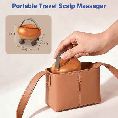 cotsoco Electric Scalp Head & Back Massager, Cordless Hair Massage Waterproof Head Massager with 4 Heads 84 Nodes for Hair Growth, Stress Relief & Deep Clean, Gifts for Men Women, White