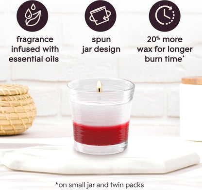 Glade 1-Wick Scented Candle Jar, Clean Linen, Air Freshener Infused with Essential Oils, 4.08 Oz, 2 Count