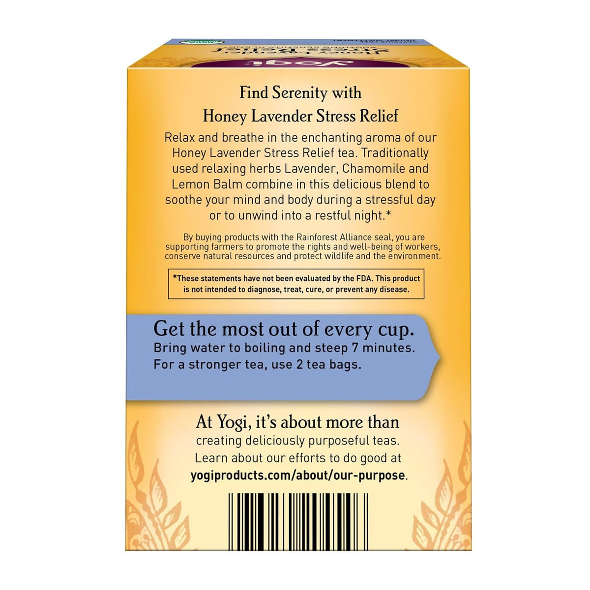 Yogi Tea Herbal Stress Relief, Honey Lavender 16 ct