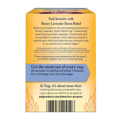 Yogi Tea Herbal Stress Relief, Honey Lavender 16 ct