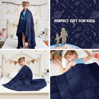 yescool Weighted Lap Pad 2 Pounds Weighted Lap Blanket, Space Plane Small Weighted Blanket, Weighted Throw Blanket Gifts for Travel Indoor Outdoor, 20"x30"