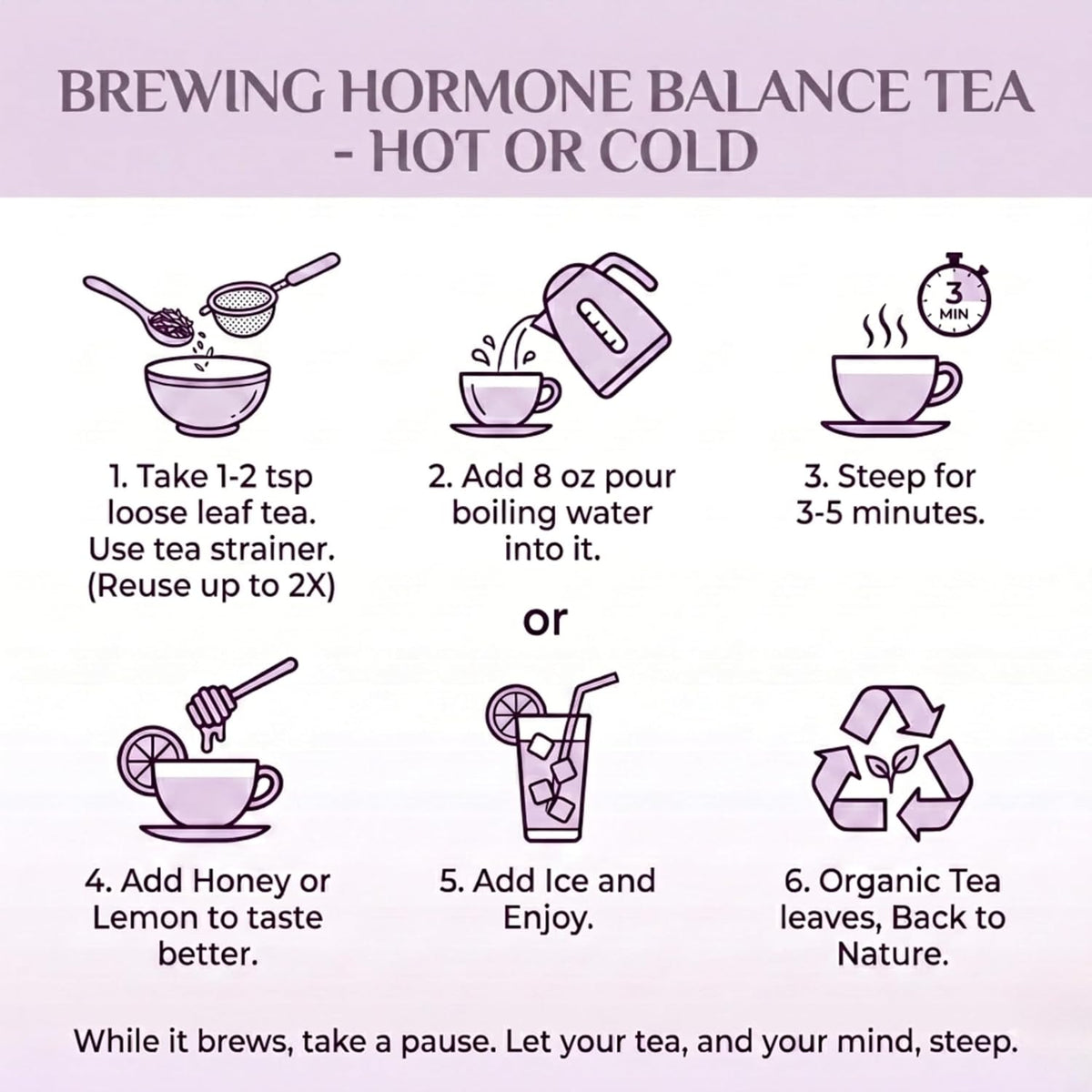 Hormone Balance Tea for Women, Organic Red Raspberry Leaf, Caffeine Free