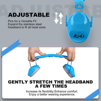 PROHEAR 032 Kids Ear Protection – Ear Muffs for Noise Reduction, 25NRR Noise Cancelling Headphones for Kids,Toddlers, Autism, Sensory Use, Hearing Protection – Orange