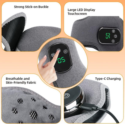 IFTHFOUR 2Pcs Foot and Ankle Massager with Heat, Portable Heated Wrap, 3 Vibration Modes and 5 Heat Settings, USB Charging, Ideal for Home and Travel