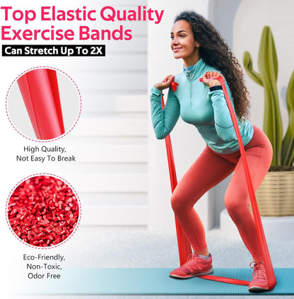 Resistance Bands Set, Exercise Bands for Physical Therapy, Pilates, Yoga