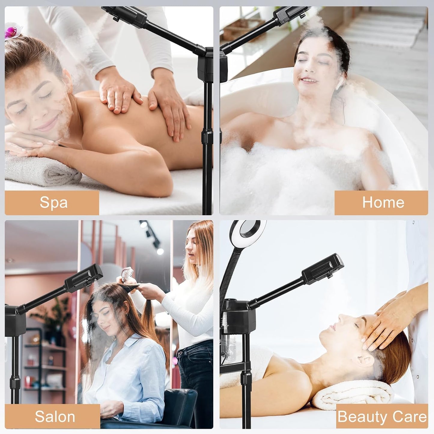 Winado 2 in 1 Facial Steamer with 5X Magnification Light, Deep Cleaning