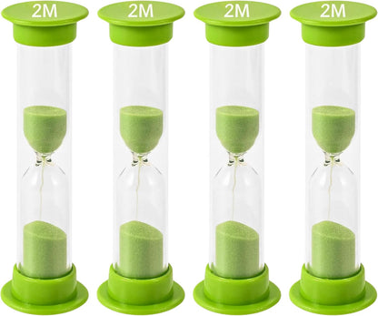 Sand Timer for Kids Set of 3 Small Colorful Hourglass Acrylic Covered Clock 1Min 2Min 5Min for Classroom, Home & Kids Room