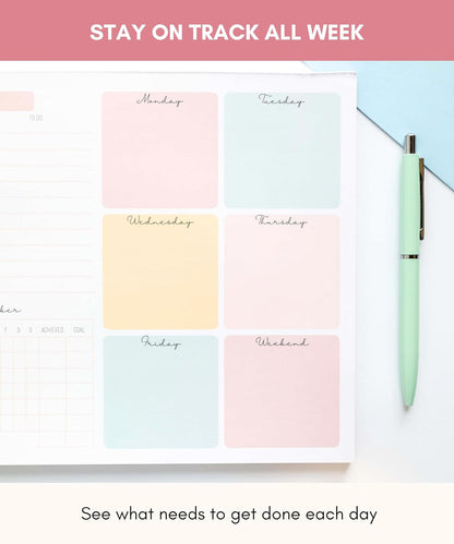 Lamare Weekly Planner Notepad – Premium Undated Weekly To Do List Notepad