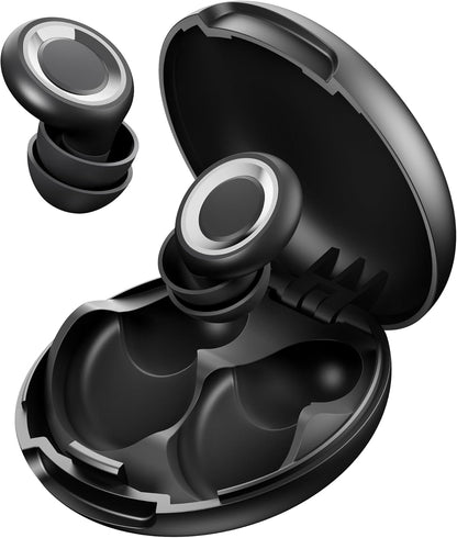 Ear Plugs for Sleep - Total Silence! Single+Double Tips Design | 46dB Noise Reduction & Advanced Seal Tech | 8 Pairs (XS-L) + Case | Trusted by Millions