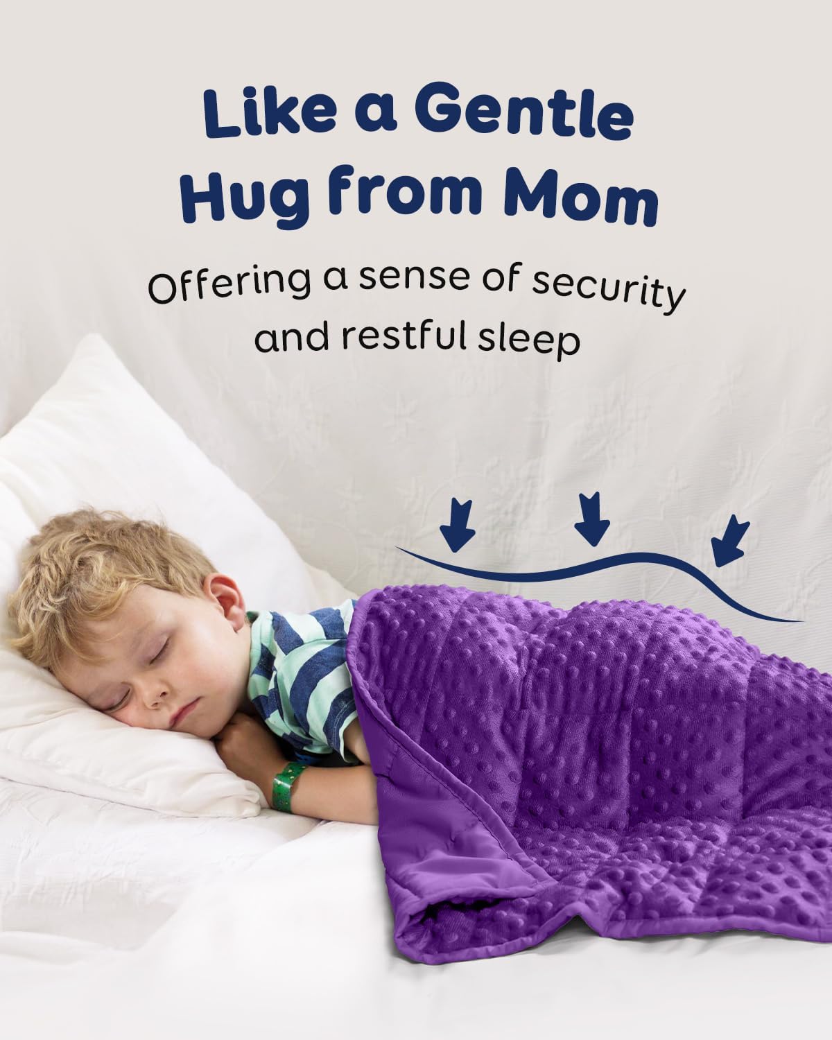 Kivik 2 lbs Weighted Lap Pad, Ultra Soft Minky Dotted Heavy Blankets Throw for Better Study Relaxing & Sleeping, Machine Washable, 20 x 30 Inches, Purple