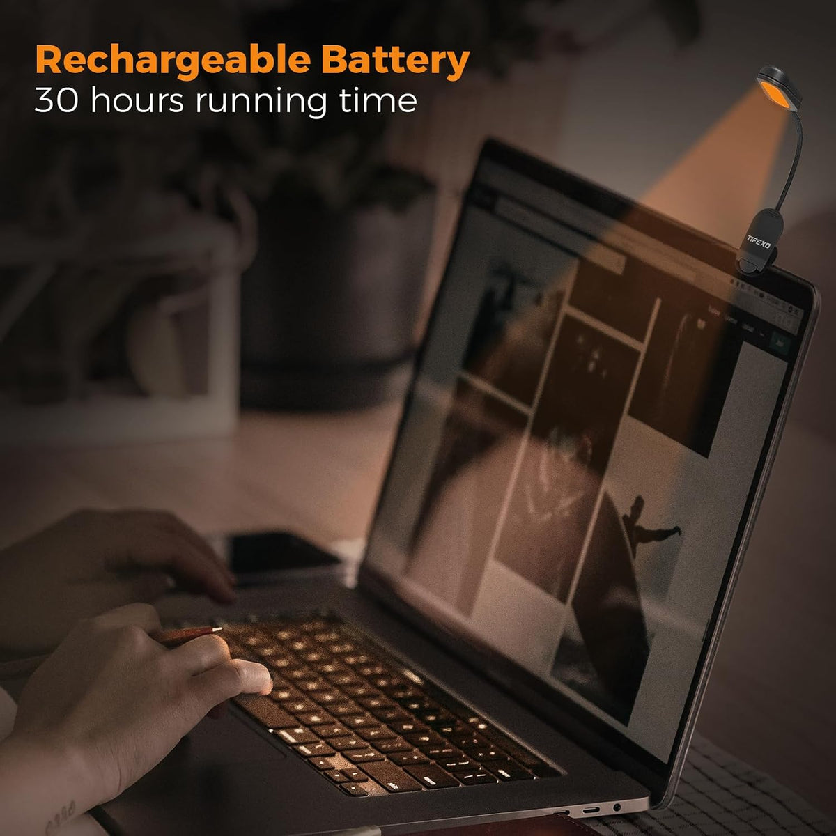 2025 Amber Lights for Reading Books in Bed - Rechargeable Clip On Amber LED Light with USB Cable, Optimal Eye-Care Lights for Relaxing Reading