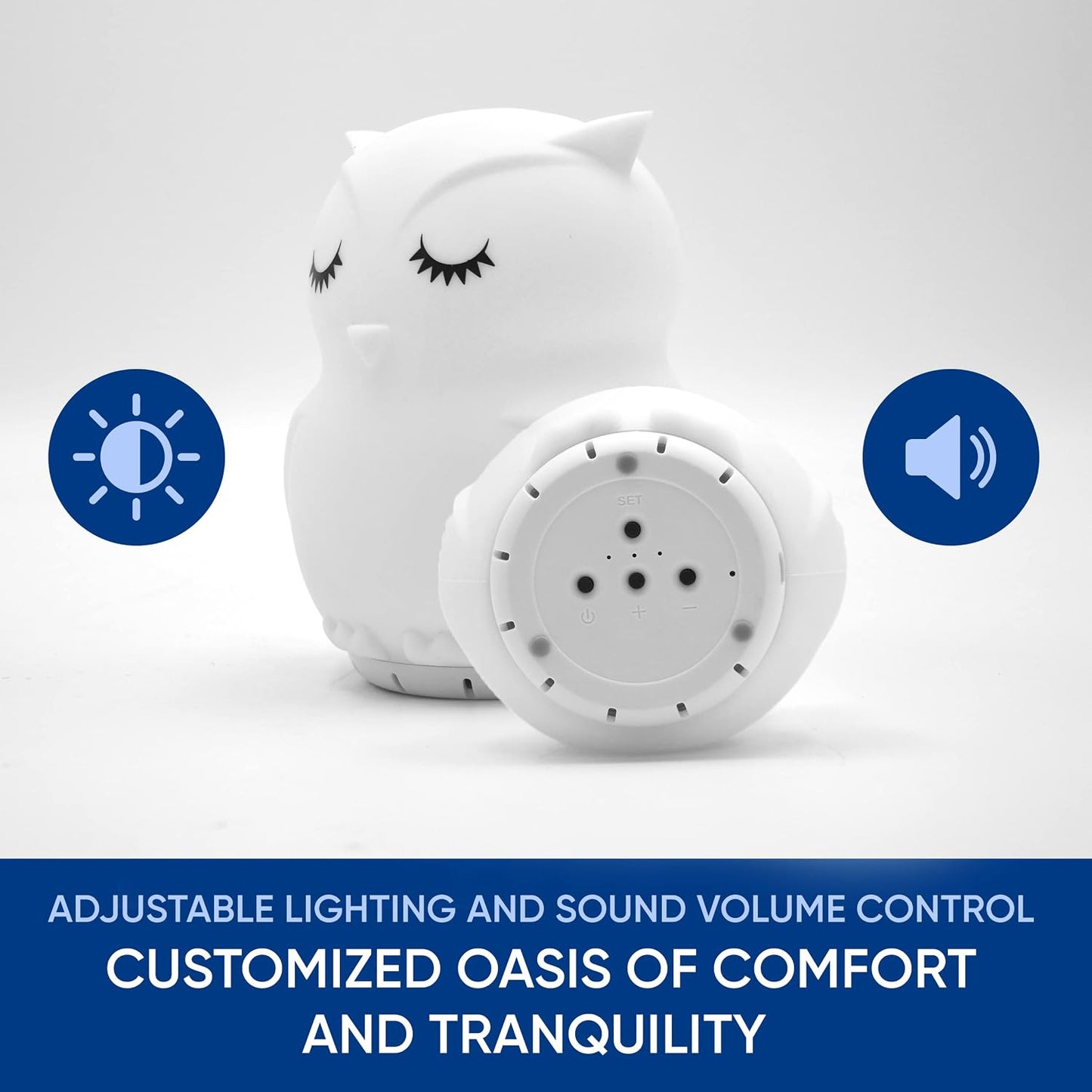 Rainlax Mindfulness Breathing Owl, 4-7-8 Guided Visual Meditation Light