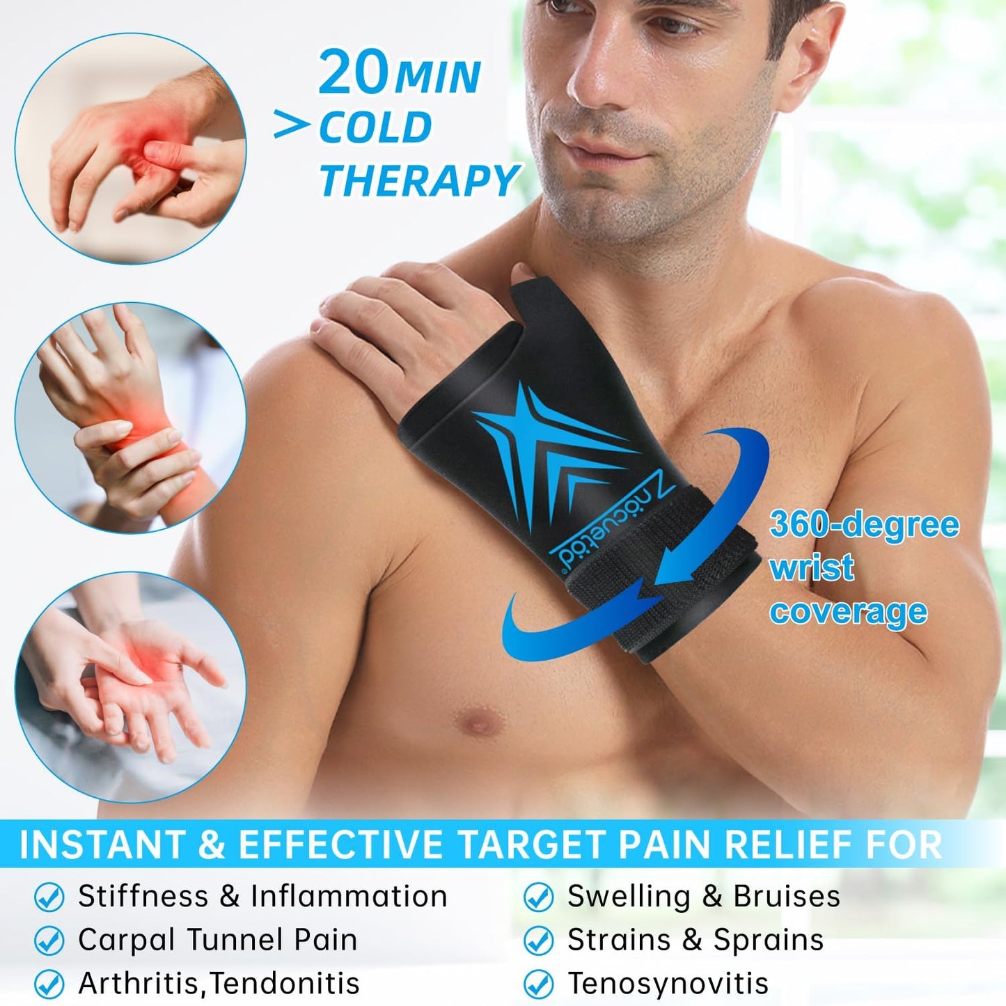 Knee Ice Pack Wrap Extended Ice Packs for Injuries Reusable Leg Freeze Compression Sleeves, Gel Cooling Knees Brace Cold Hot Packs Therapy Flexible for Pain Relief, Surgery Recovery Gift for Women Men