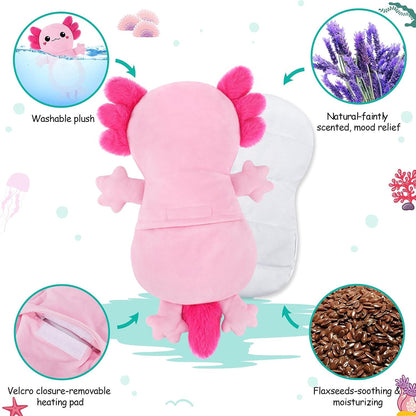 Microwave Heating Pad for Period Cramps,Otter Microwavable Heating Pad for Shoulder Neck Back Knee Pain Relief with Lavender Scented,Cute Otter Plush Toys Heat Pack for Women Kids Birthday