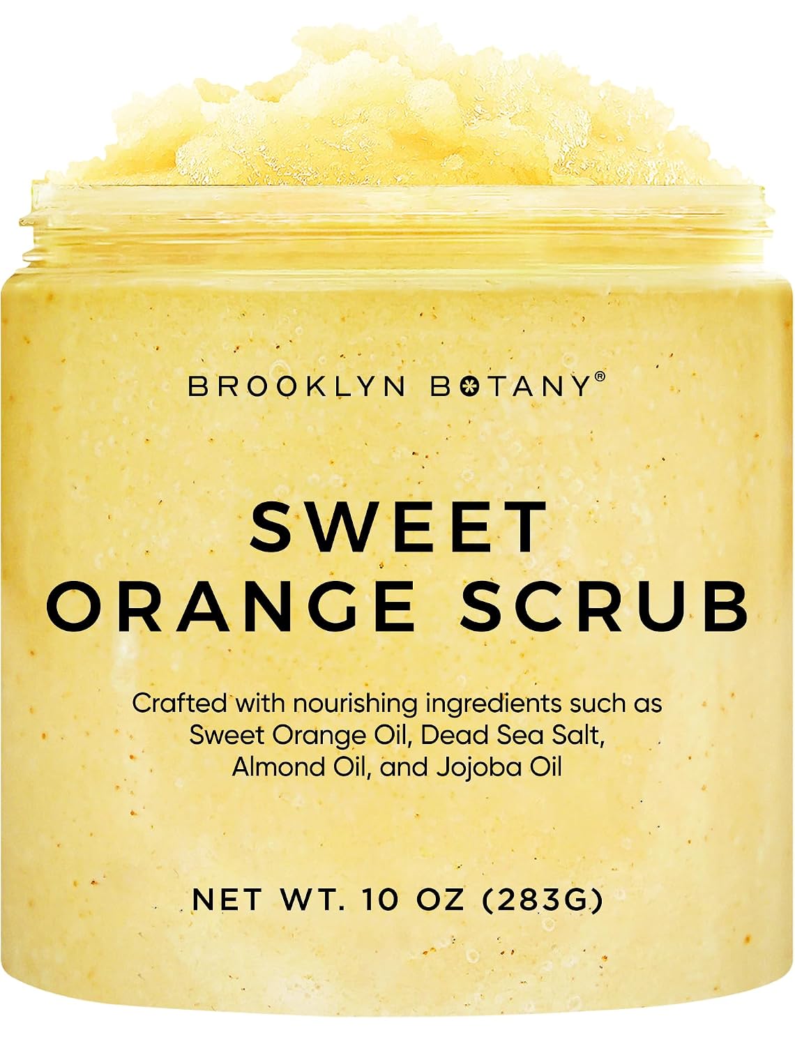 Brooklyn Botany Coconut Milk Body Scrub - Moisturizing and Exfoliating Body, Face, Hand, Foot Scrub - Fights Stretch Marks, Fine Lines, Wrinkles - Great Gifts for Women & Men - 10 oz