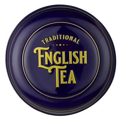 New English Teas Victorian Tea Tin with 240 Breakfast Tea Bags - Purple