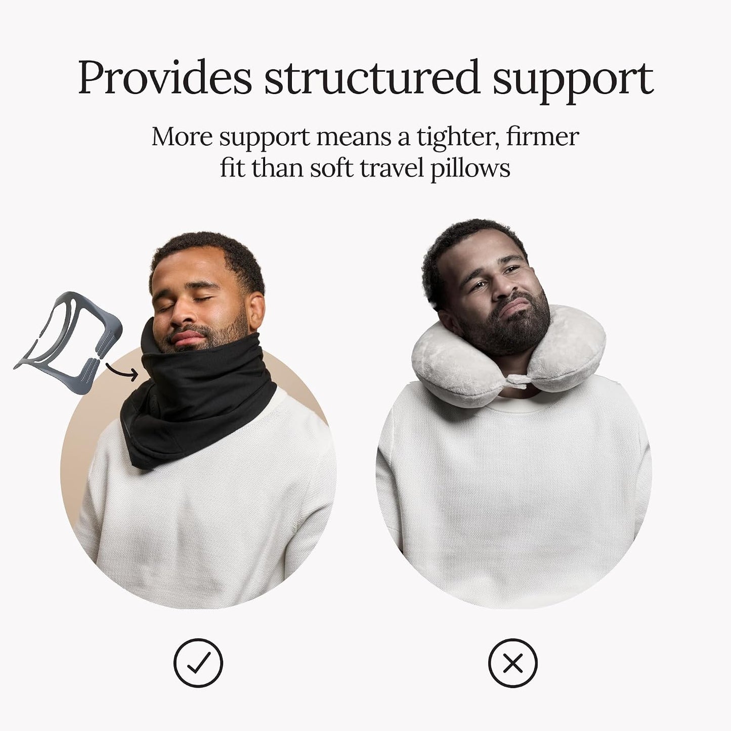 Trtl Travel Pillow Original 2.0 – Scientifically Proven Super Soft Travel Pillow with Premium Head & Neck Support – for Airplane Travel – Machine Washable – Lightweight & Compact – Sand Beige