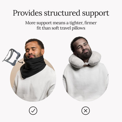 Trtl Travel Pillow Original 2.0 – Scientifically Proven Super Soft Travel Pillow with Premium Head & Neck Support – for Airplane Travel – Machine Washable – Lightweight & Compact – Sand Beige