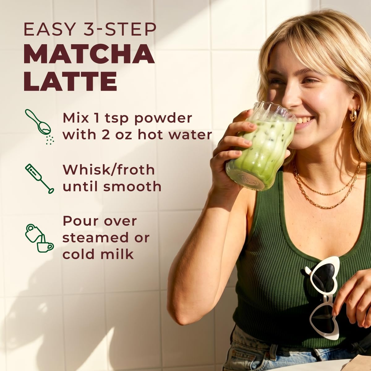 Matcha Latte Powder 0.55 LB (25 Servings) - Pure Dried Superfood, Easy Mix, Sugar Free - Antioxidant Rich for Smoothies, Baking & Drinks - Non-GMO Gluten-Free | Gya Tea Co