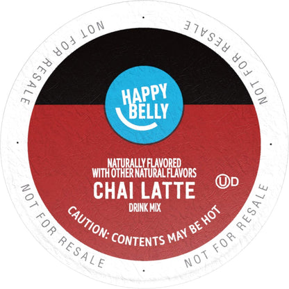 Amazon Brand - Happy Belly Tea Pods Compatible with 2.0 K-Cup Brewers, Chai Latte, 24 Count (Previously Solimo)