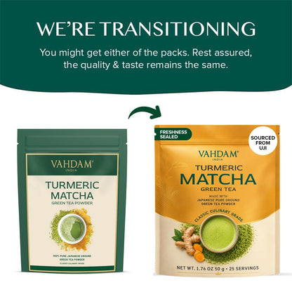 VAHDAM, Turmeric Ginger Herbal Tea (50+ Cups, 3.53oz) Caffeine Free | 100% Pure Herbal Blend - Savory & Spicy | Vacuum Sealed | Direct from Source