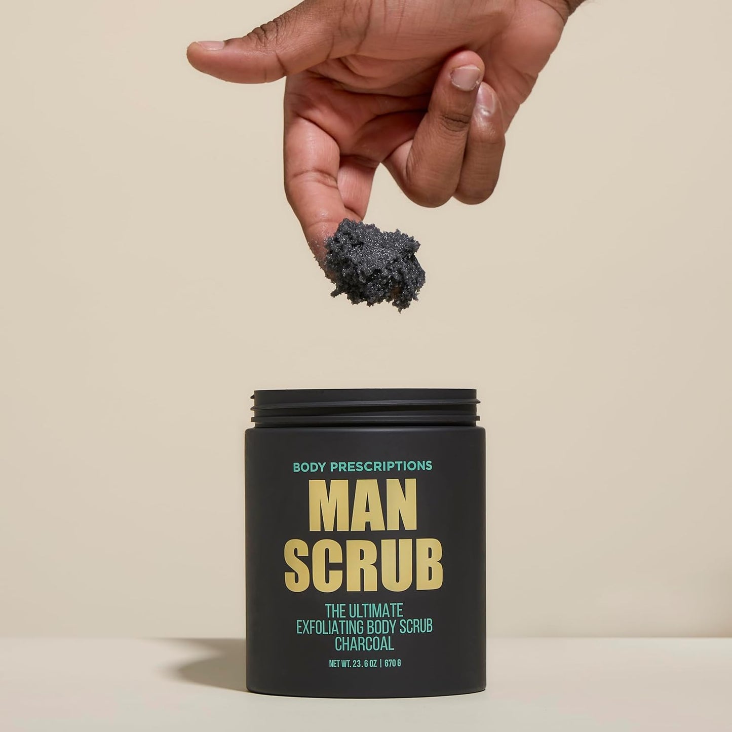 Body Prescriptions Men’s Exfoliating Body Scrub – Ultimate Skin Cleansing Wash in Jar with Twist-Top Lid, For All Skin Types, 21 Ounce (Pack of 1), Cedarwood