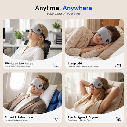 Akakios Heated Eye Mask Cordless for Dry Eyes, Warm Compress for Sleeping
