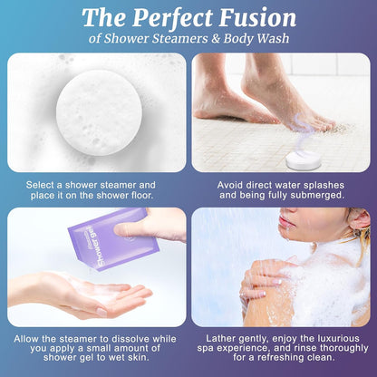 Shower Steamers Aromatherapy Birthday Gifts for Women - 8 Pack Shower Bombs with Natural Essential Oils, Self Care Relaxation Home Spa, Basket Stuffers White Elephant Gifts for Women Mom Wife Teens