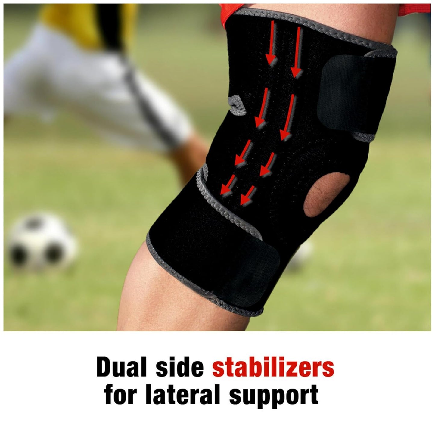 ACE Brand Adjustable Knee Brace with Side Stabilizers Provides Support & Compression to Arthritic and Painful Knee Joints