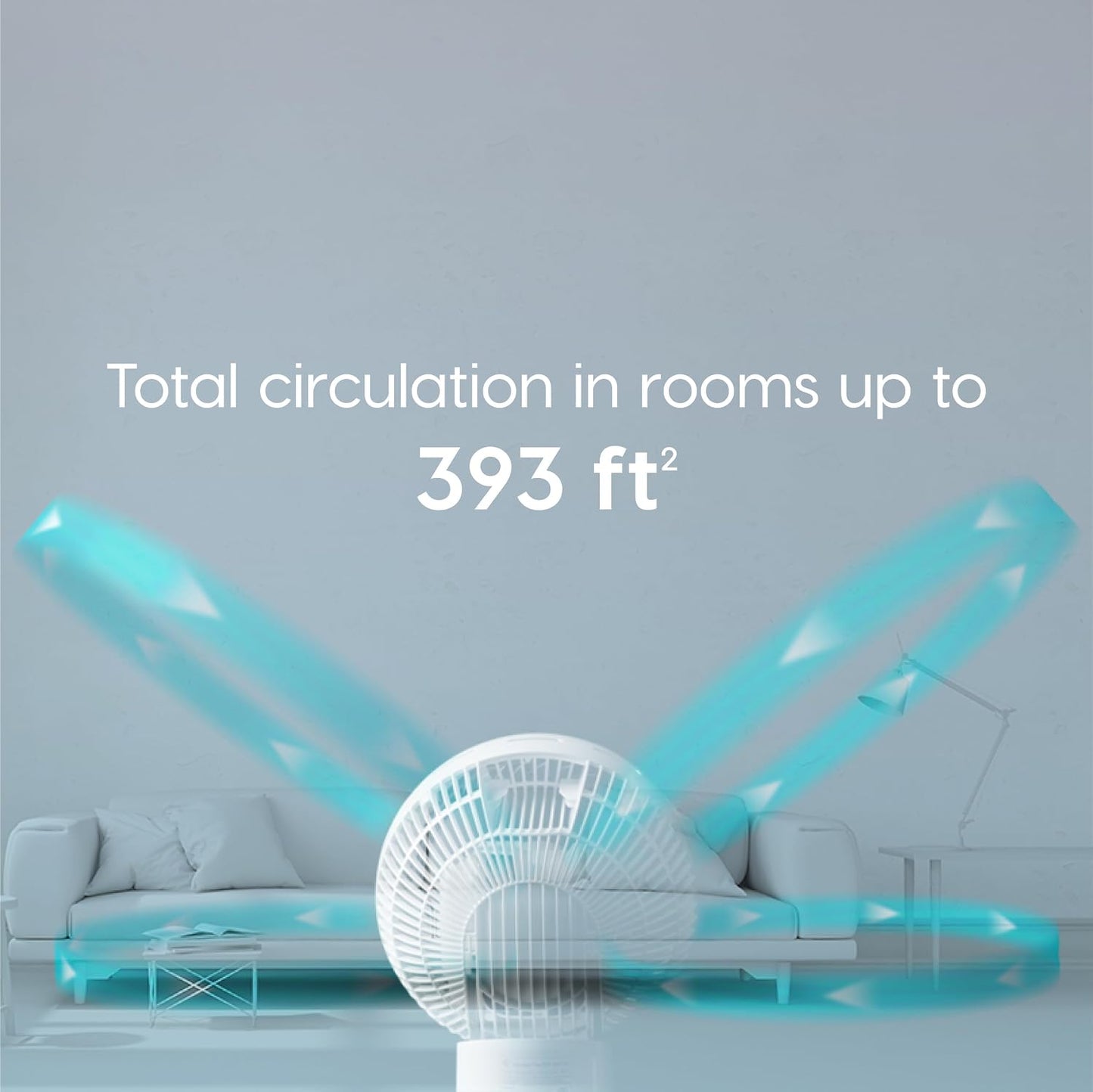 IRIS USA WOOZOO Air Circulator Fan with Remote, Oscillating, 5 Speeds, 82ft Max Air Distance, 90° Adjustable Tilt, 30db Quiet Motor, Small Fan for Bedroom, Office, Dorm, White