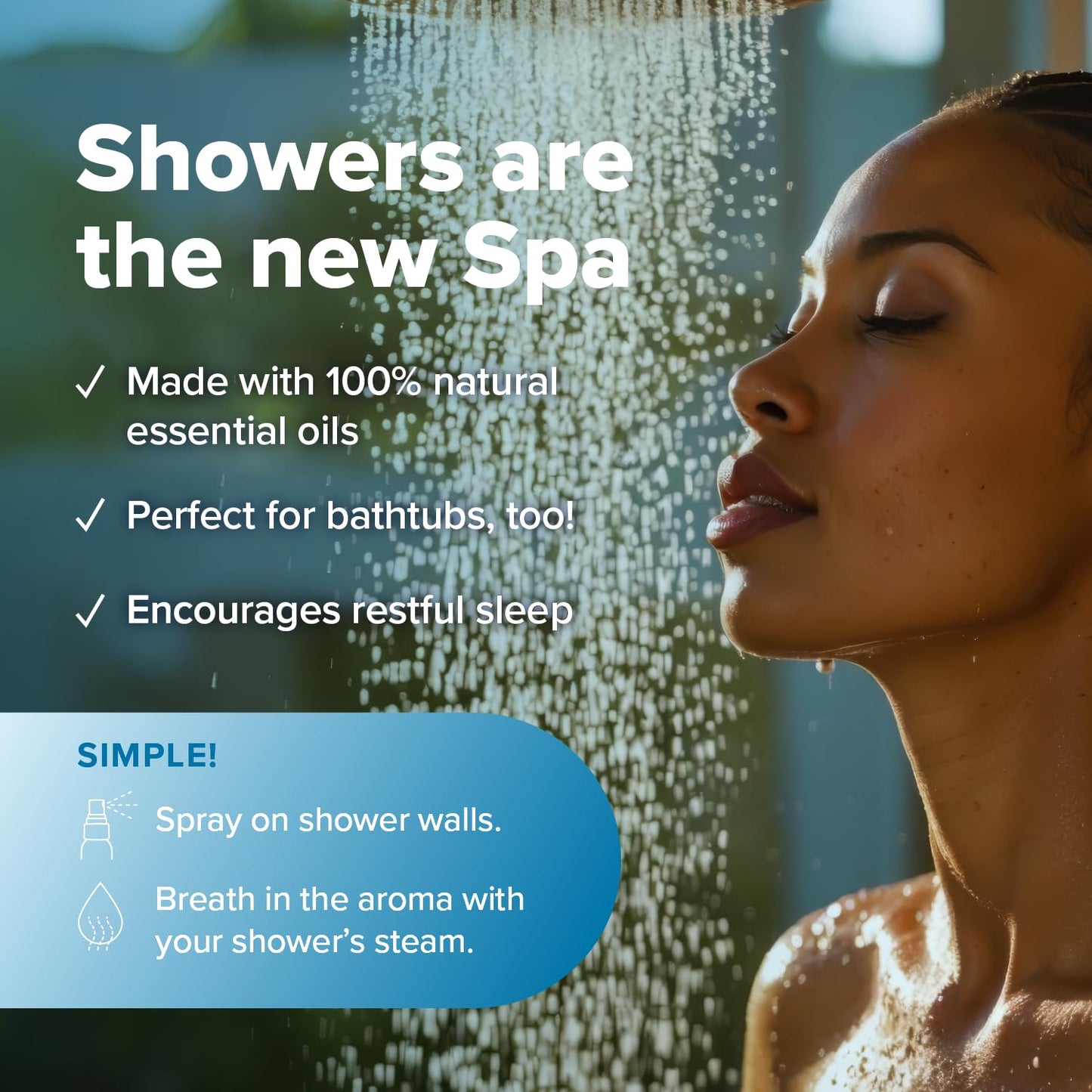 MOXĒ Eucalyptus Oil Shower Mist, Spa Steam Spray, Certified Natural 100% Essential Oils, Made in USA, Aromatherapy, Sinus Congestion Relief, Tension Relief, 4 Ounces