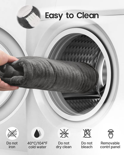 RENPHO Fathers Day Dad Gifts, Electric Heating Pad - 6 Heat Levels for Neck Shoulder and Back, Birthday Gifts for Women Men, Weighted Pad for Snug Fit, ETL Certified, FSA Eligible, 24"x33" Gray
