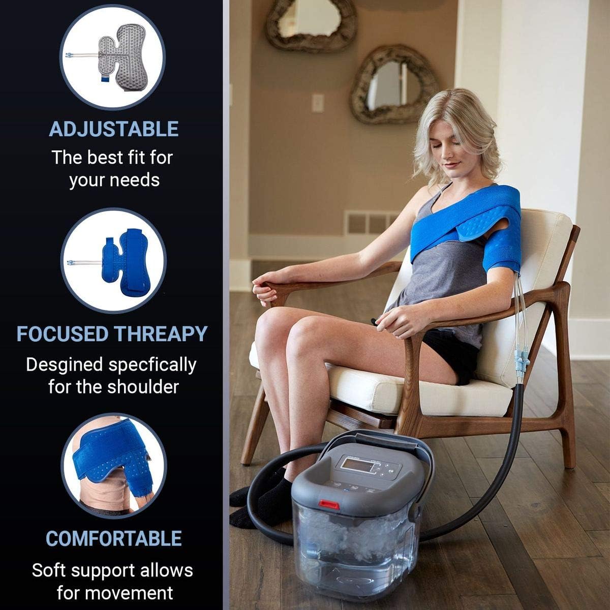 Cold Water Therapy Kneepad for use with Cryotherapy Units - Pad Only for Circulating Ice Machine for Knee Surgery, Injury, ACL - Pain Relief Cold Therapy Pad for Post Surgery Recovery