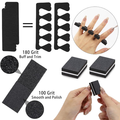 48pcs Sponge Toe Separators Pedicure Set for Nail Polish- Premium Nail Art Painting and Polishing Tool Kit, 4 Funy Color