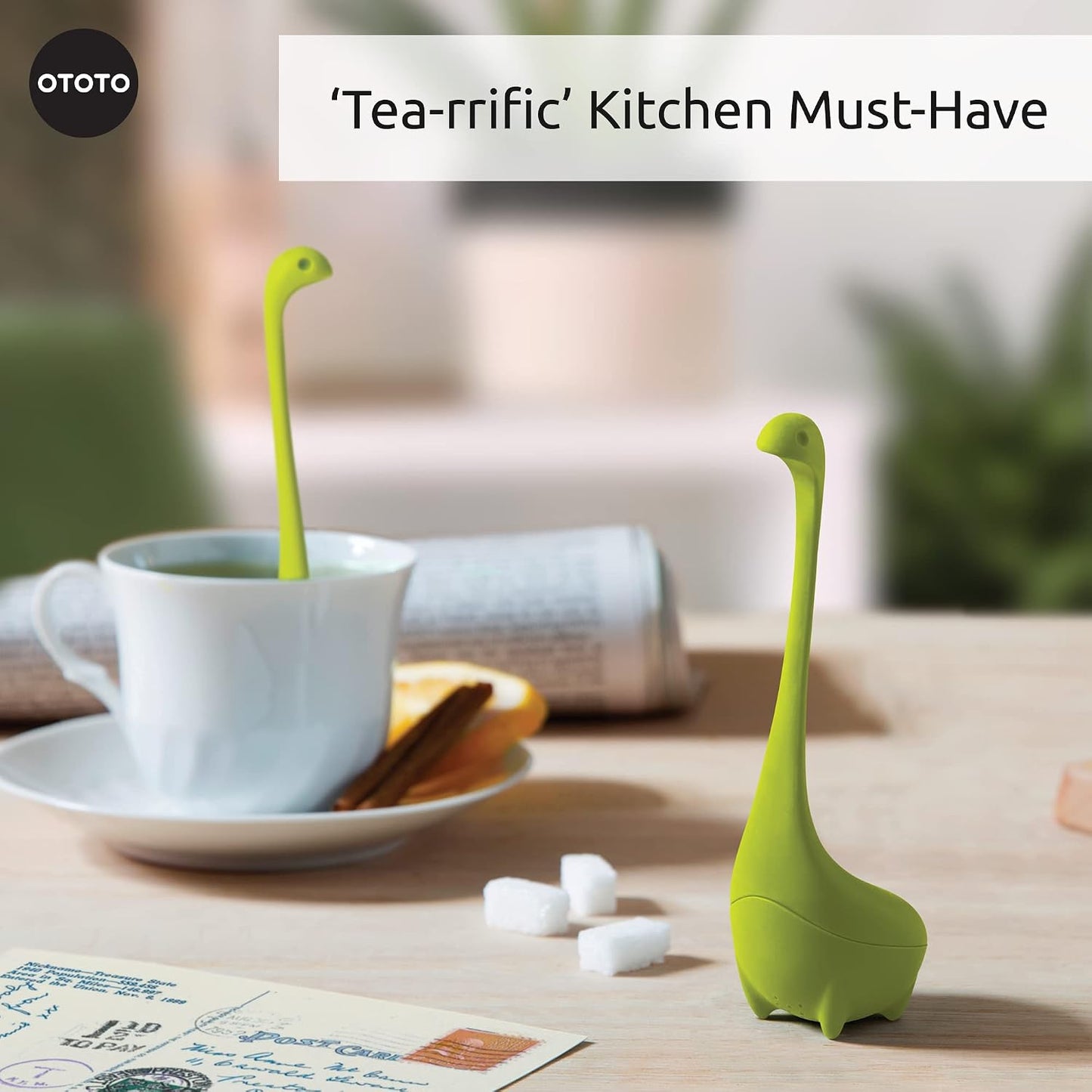 OTOTO Louie Cat Tea Infuser - Cats Loose Leaf Steeper & Diffuser, Tea Strainer Accessories, Cute Gifts for Cat Lovers, White Elephant Gifts, Cute Kitchen Accessories