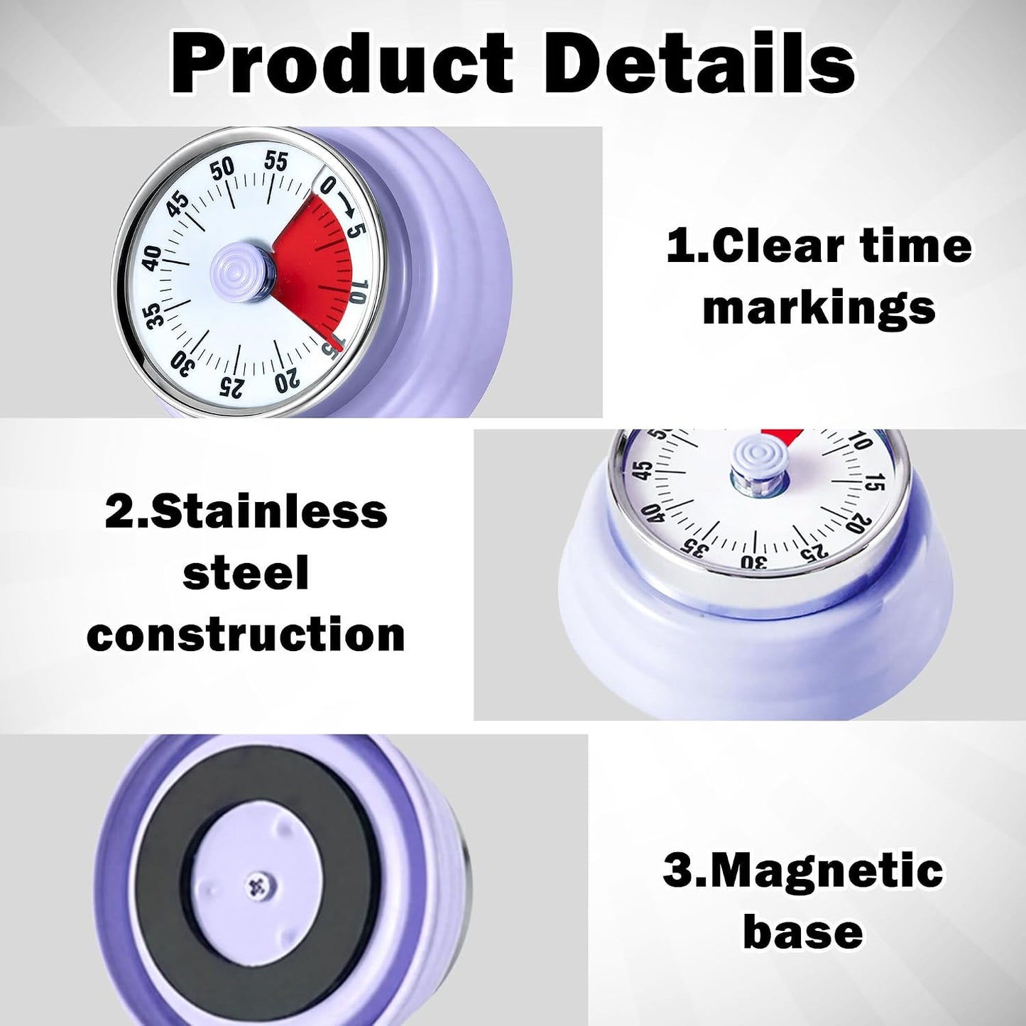 60-Minute Magnetic Visual Timer, Silent Operation and No Battery Needed, Time Management Tools for Kitchen, Homeschool Desk, Office Meetings & Home Learning Timer (Green)