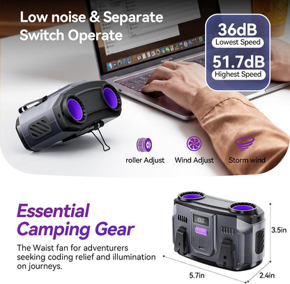 24000mAh Personal Waist Fan
