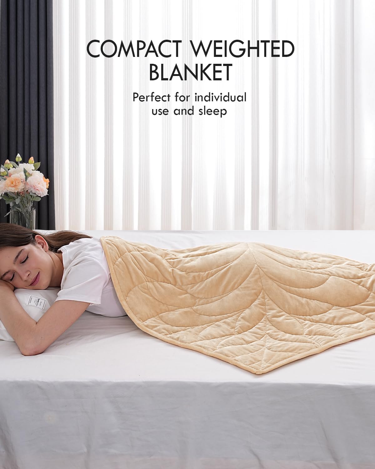Kaisa Weighted Lap Blanket 7 lbs 41" x 53", Cozy Luxury Crystal Velvet Small Weighted Blanket for Adults, Portable Travel Weighted Blanket for Relaxation, All-Season Blanket, Machine Washable, Green