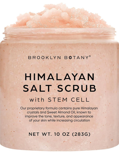 Brooklyn Botany Coconut Milk Body Scrub - Moisturizing and Exfoliating Body, Face, Hand, Foot Scrub - Fights Stretch Marks, Fine Lines, Wrinkles - Great Gifts for Women & Men - 10 oz