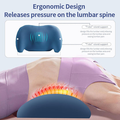 Lumbar Support Pillow for Office Chair, Car Lumbar Pillow Lower Back Pain Relief, Memory Foam Back Cushion with 4D Mesh Cover and Adjustable Straps, Ergonomic Chair Back Pillow for Car,Bed, Gaming