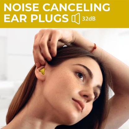 Peace&Quiet | PQ Wax Ear Plugs for Sleeping, Swimming - Soft Noise Cancelling Silicone Gel Wax Earplugs for Sleep and Swimmers, Sound Blocking Level of 32 Db, Color: Blue