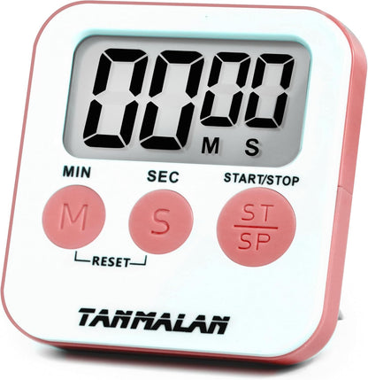 Tanmalan Kitchen Timer for Cooking Loud Alarm, Large Display, Auto Memory Loud Alarm, Large Display,Big Button，for Kids for Teacher Classroom Must Haves,Count Down-up,Easy to use (6.0-Grey)