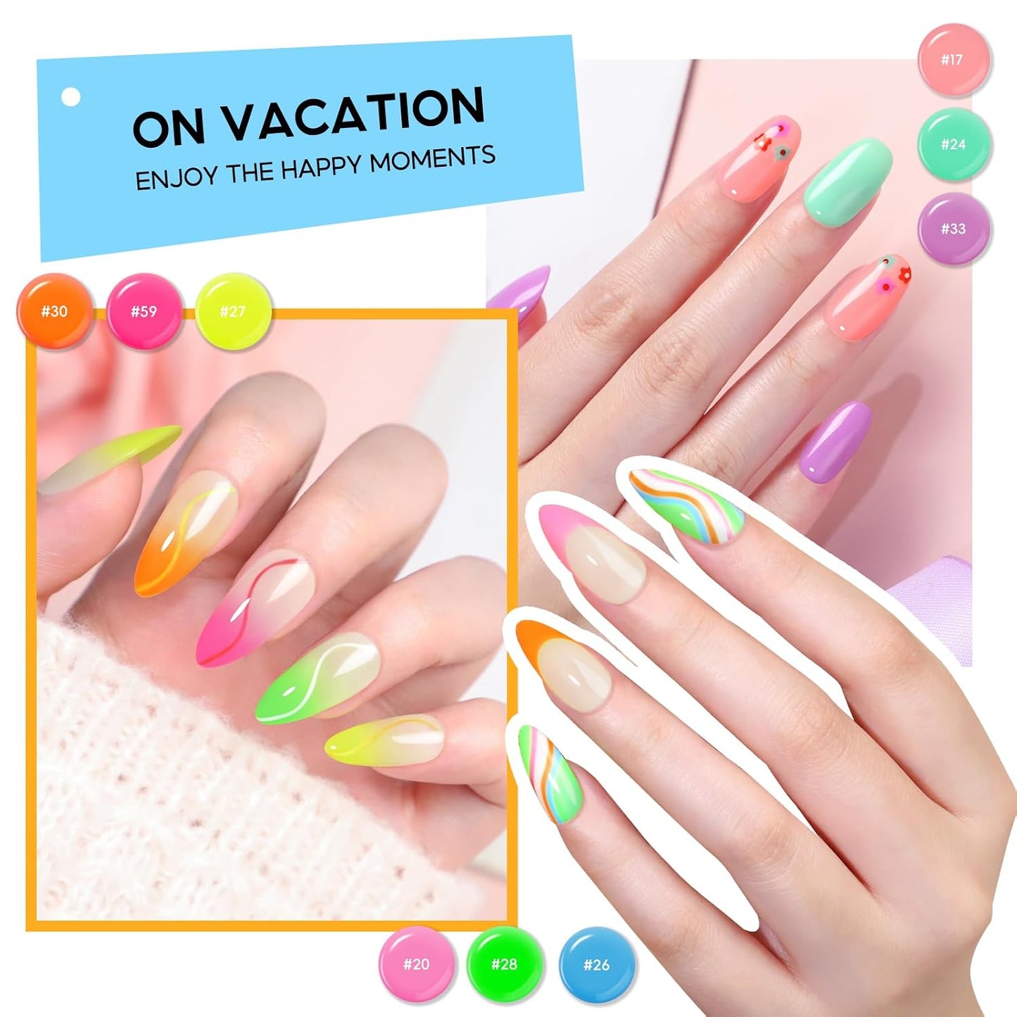 COSCELIA 53pcs Gel Nail Polish Kit with U V light and Drill Starter Kit 35 Colors Gel Nail Polish with 5pcs Top Base Coat Nail Art Professional Gel Manicure Kits Gifts for Women Teens Girls