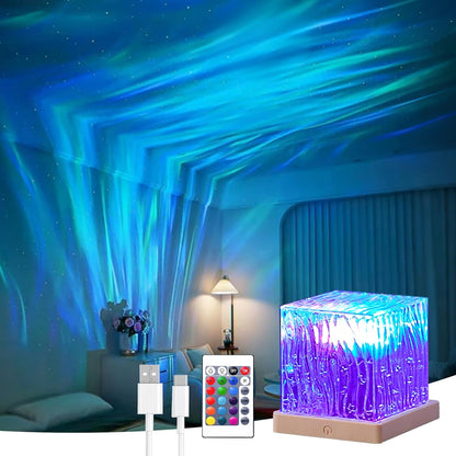 Ocean Wave Projector Light, Water Ripple Mood Lighting Ambient Room Decor